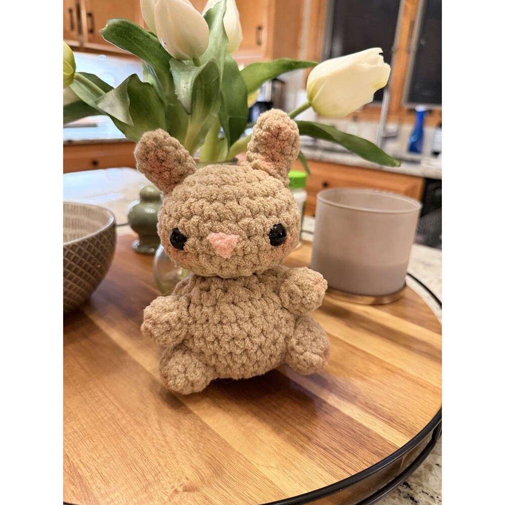 Cute Handmade Crochet Little Brown Bunny – Perfect Baby Shower Gift!